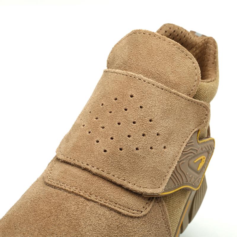 Fashion Safety Boots Men Welder Safety Shoes Anti-Smash Indestructible Leather Material Work Boots Steel Toe Security Boots Footwear