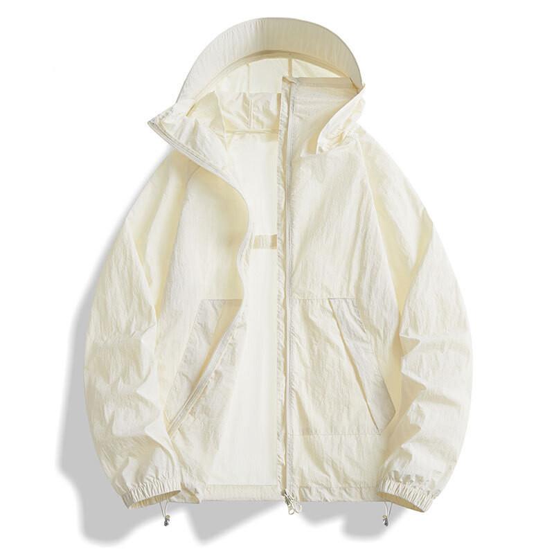 Unisex Lockere Passform UV-Schutz Windjacke Sommer Outdoor Mode Dünne Jacke Atmungsaktiv Schnelltrocknend Anti-UV Nylon Klettern