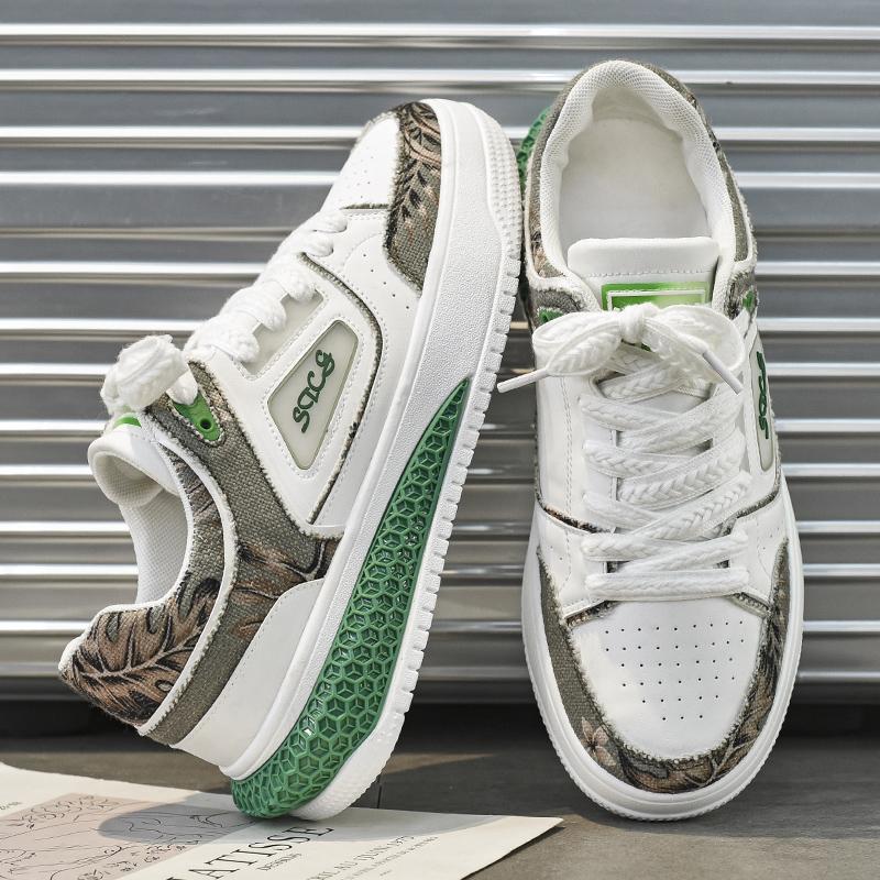 Модные мужские парусиновые туфли повседневные кроссовки модные на шнуровке плоские — фото 4