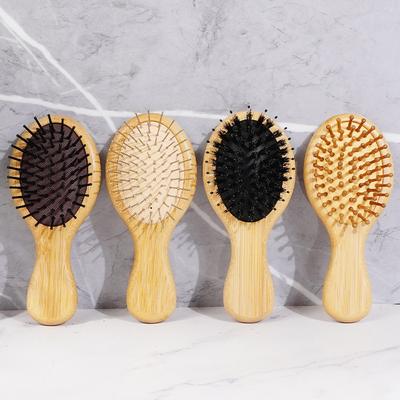 Mini Hair Comb Eco-Friendly Wooden Portable Air Cushion Cute Airbag Anti Static Wide Round Head Tooth Massage Combs Hair Brush