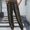 Spring and Summer Women's Wear Loose and Slimming Printed Casual Pants with A Drape and A Stretchable Waist