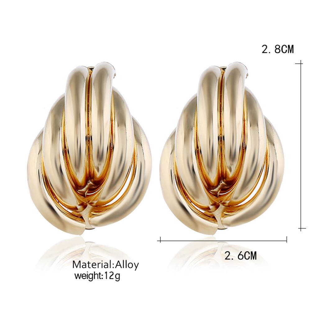 1 Pair Women Retro Chic Geometric Irregular Earrings