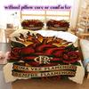 Flamengo football soccer Pattern Bedding,Quilt Set Quilt Cover Pillowcase Home Birthday Gift (1*duvet cover+2*pillowcase,without core)