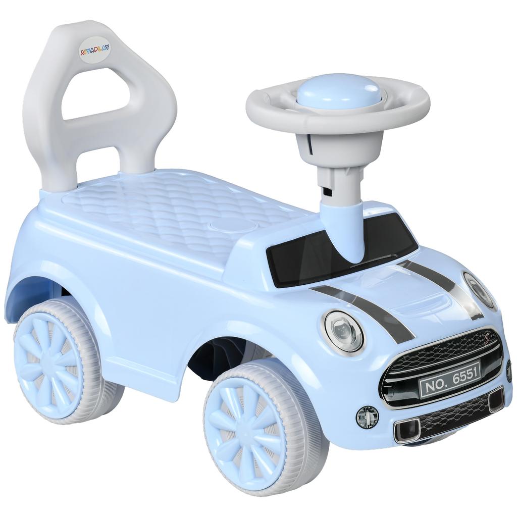 Foot To Floor Ride On Car Sliding Car W/ Air Horn, Anti-Over-Backwards, 18 To 36 Months - Light Blue