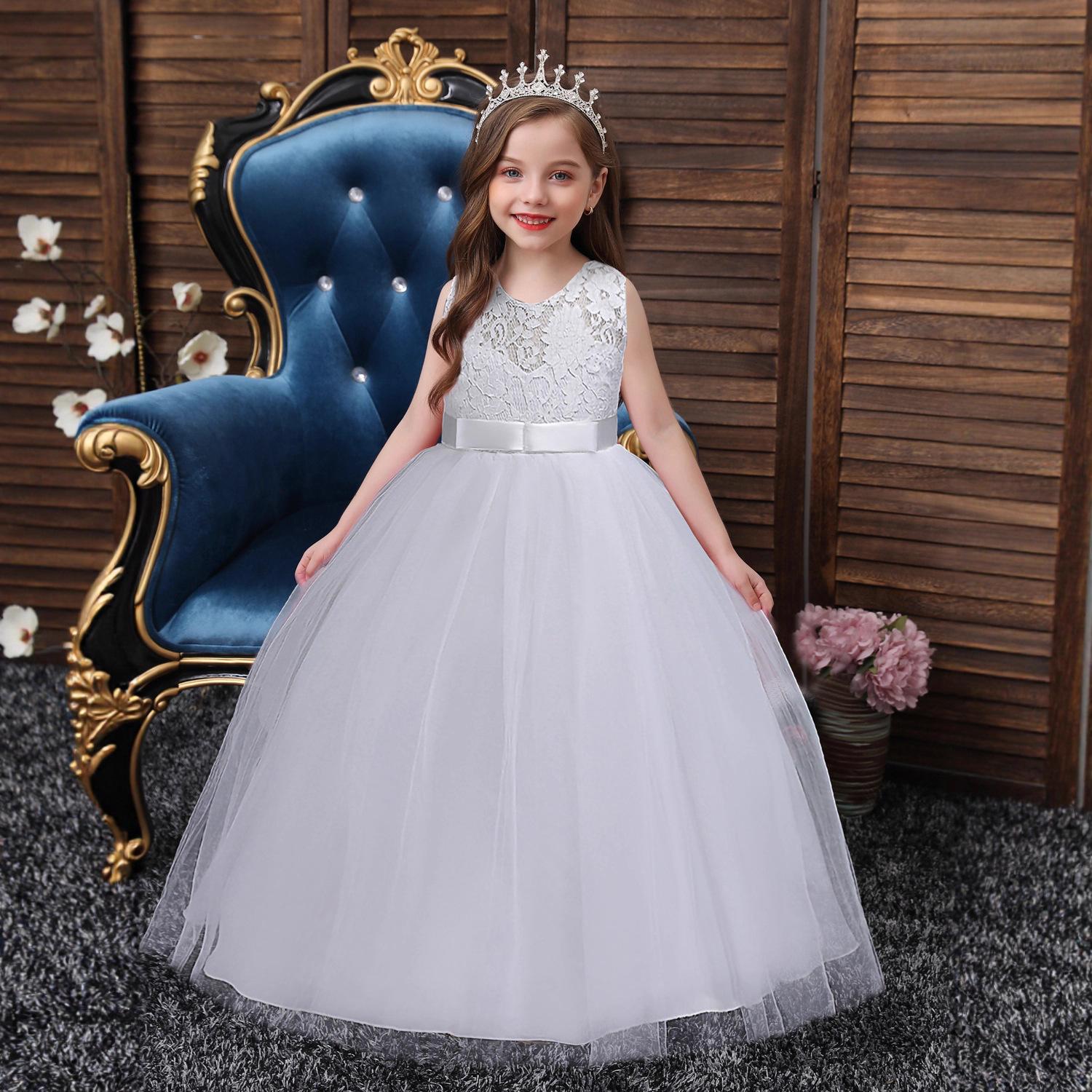 

Baihui Children s Clothing Children s Dress Princess Dress Long Medium and Large Children s Dress Halloween Princess Dress 120cm белый