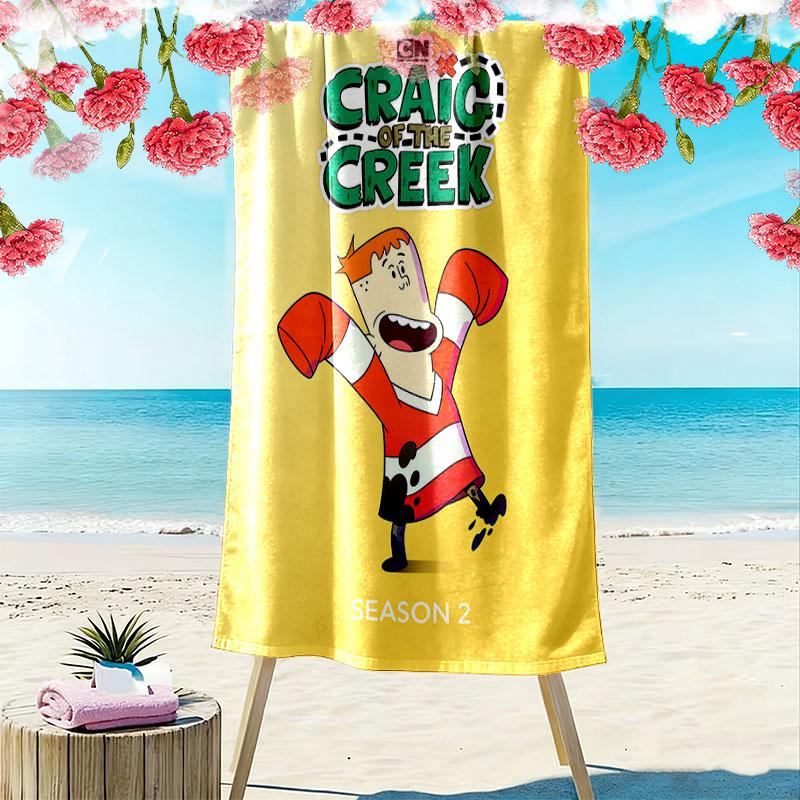 Craig Quest Print Beach Towel, Large Soft Quick Dry Towel for Beach Camping Swimming