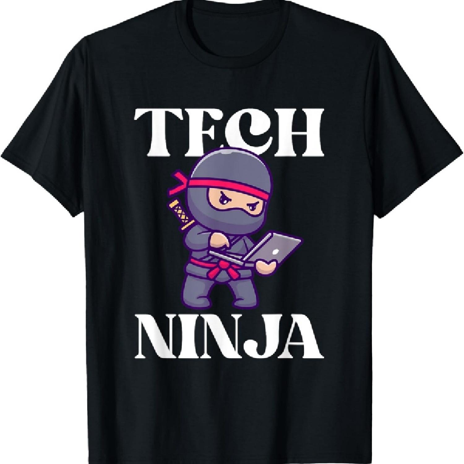 

Забавная Милая Техническая Поддержка Технический Ниндзя Компьютерный IT Ботан Футболка XXXXXL чёрный