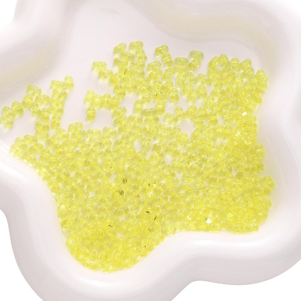 Handmade Beads 3x6mm Acrylic Solid Color Transparent Peanut Beads Loose Beads Hand String Beads Handmade Diy Accessories Jewelry Key Chain Bracelet