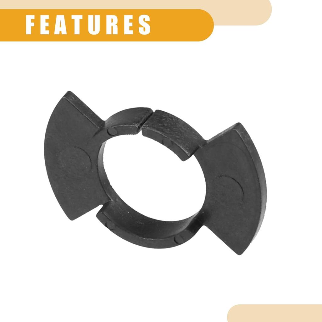 Automotive LED Headlight Bulb Retainer Adapter Holder Socket - Car Headlight Socket - for Honda H1 Plastic Black - 1 Pair