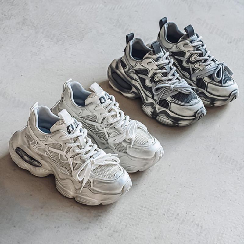 Fashion Men's Mesh Breathable Casual Shoes 2025 Summer New Fashion Trend Thick Soled Sports Shoes Comfortable Versatile Chunky sneakers