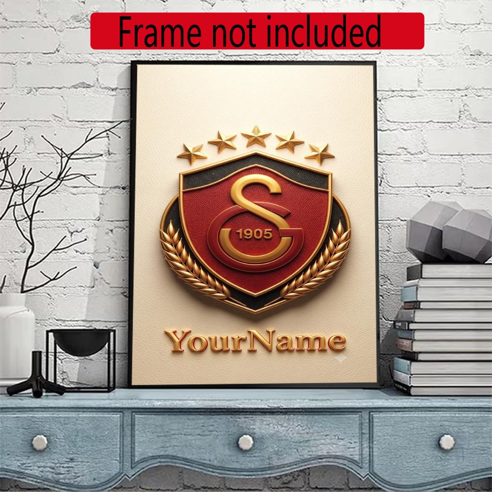 Galatasaray Personalized Name Round Diamond Painting Kit Diamond Embroidery Painting Rhinestones Mosaic Frameless Handwork Decoration Arts
