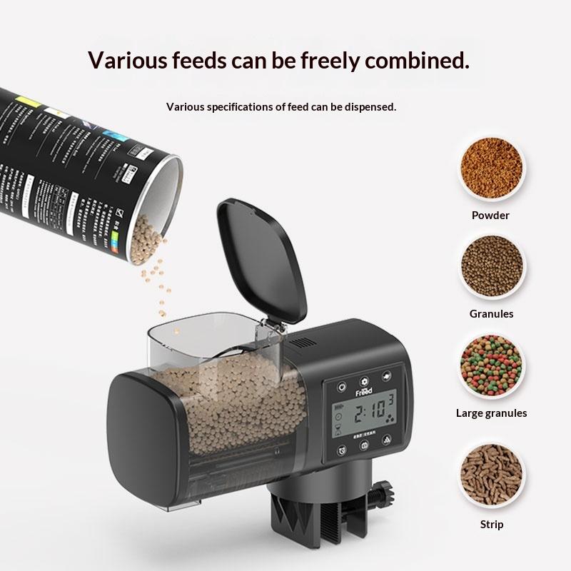 Adjustable Smart Automatic Feed Feeder With Lcd /Indicator Lights Automatic Fish Tank Auto Feeder Aquarium Accessories