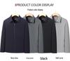 Leichte Sonnenschutzjacke für Herren - Frühjahr/Sommer 2026 Business Casual Revers Oberteil, Unifarben