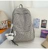 School Bag: New Corduroy Star Floral Student Backpack, Backpack for Middle and High School Students, Tutoring Backpack, Backpack