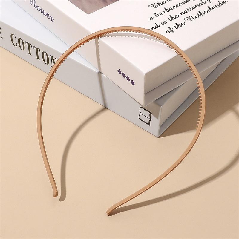 Fashion Hair Band Women Plastic Bezel Elegant Solid Color Thin Edge Toothed Non-slip Hair Hoop Headbands Girls Hair Accessories