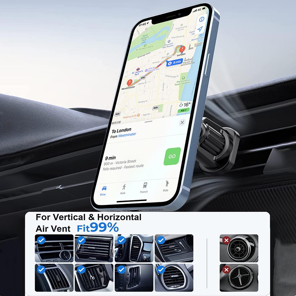 ML216 Magnetic Phone Holder 360 Degree Rotation Car Air Vent Mount Cellphone Bracket