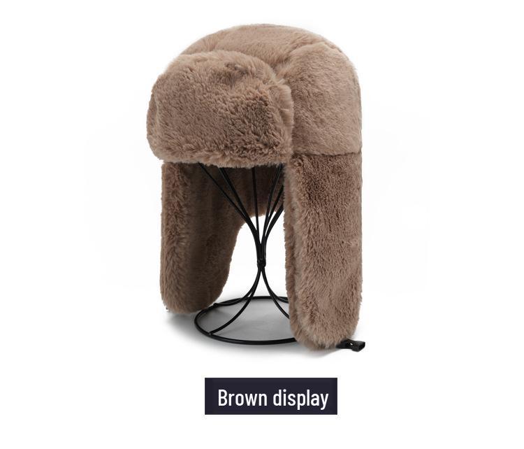 Unisex Winter Cycling Hat: Lei Feng-Style, Cold-Proof, Velvet-Lined, Ear Protection, Fashionable Casual Wear