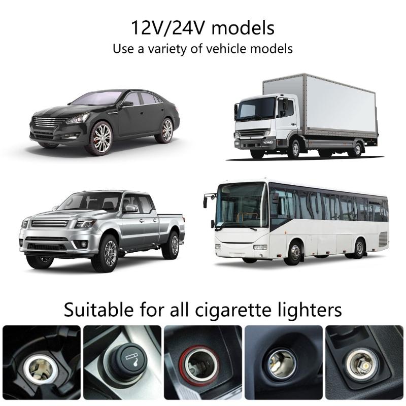 Small Car Charges Retractable 70cm Cable 3 Type C Ports 180 Degree Swivel Head Fast Charging Adapter for Mobile Devices