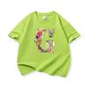 Kids Cotton T Shirt Floral Letter G Print Crew Neck Short Sleeve Tee Casual Boys Girls Summer Tops