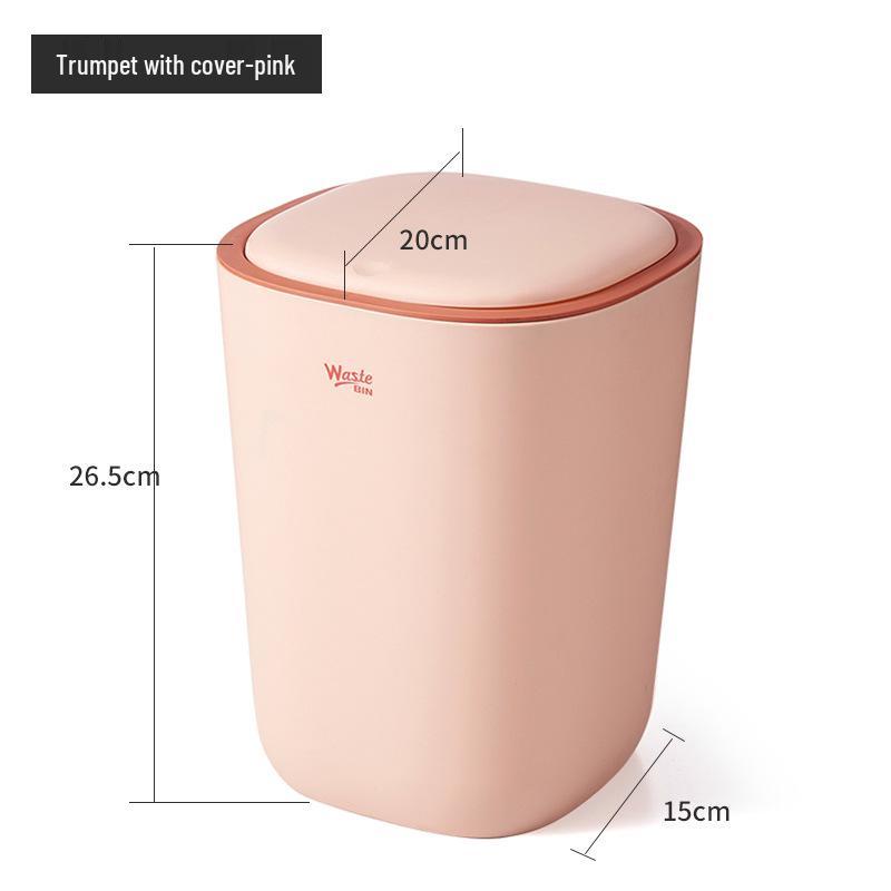 Press-Type Large Capacity Trash Can for Home - Bedroom, Living Room, Kitchen, Bathroom