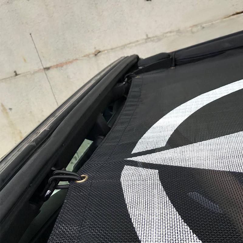 Pare-soleil Eclipse - Maille Noire POUR Jeep Wrangler JK JKU 2007-2018 2-4 Portes Pare-soleil Filet Supérieur Couverture Filet Noir de Toit