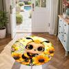 Bee Round Carpet Suitable for Dormitory Study room Balcony Game Room Anti-slip Round Rug Office home decor Wedding Party Gift