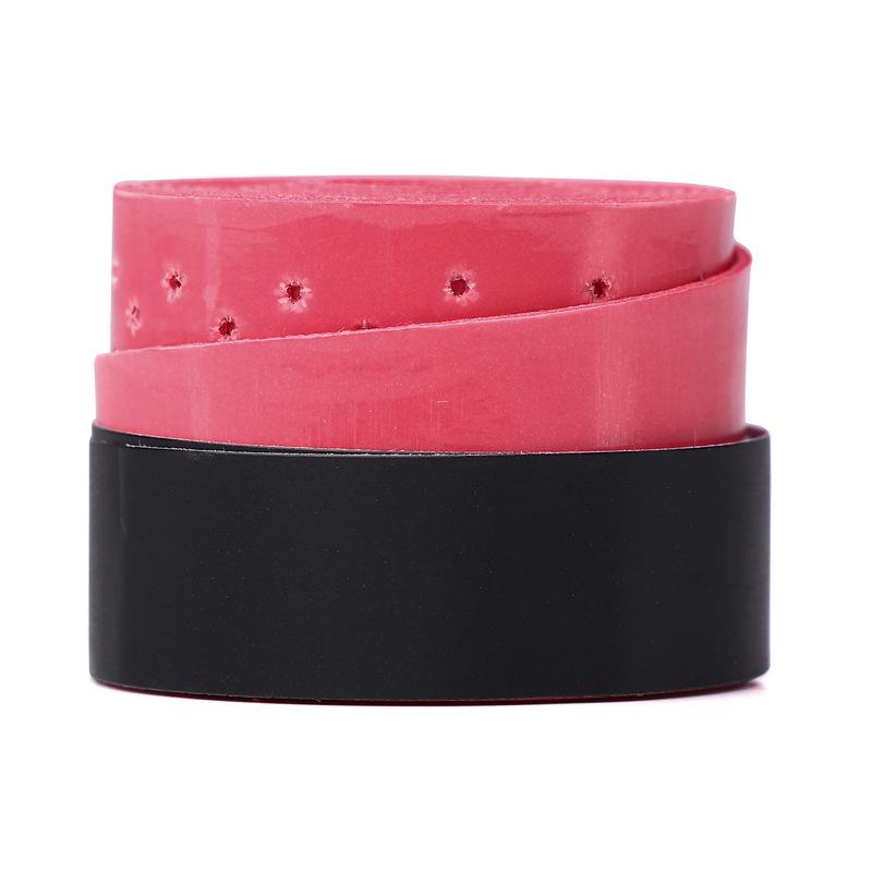 Elastic Perforated PU Leather Overgrip for Badminton, Tennis & Table Tennis Rackets, Fishing Rods with Ribbed Sweatband