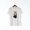Early Spring Women's T-Shirt: 100% Long-Staple Cotton, Heavy Embroidery, Little Bear Design, Round Neck, Short Sleeve.