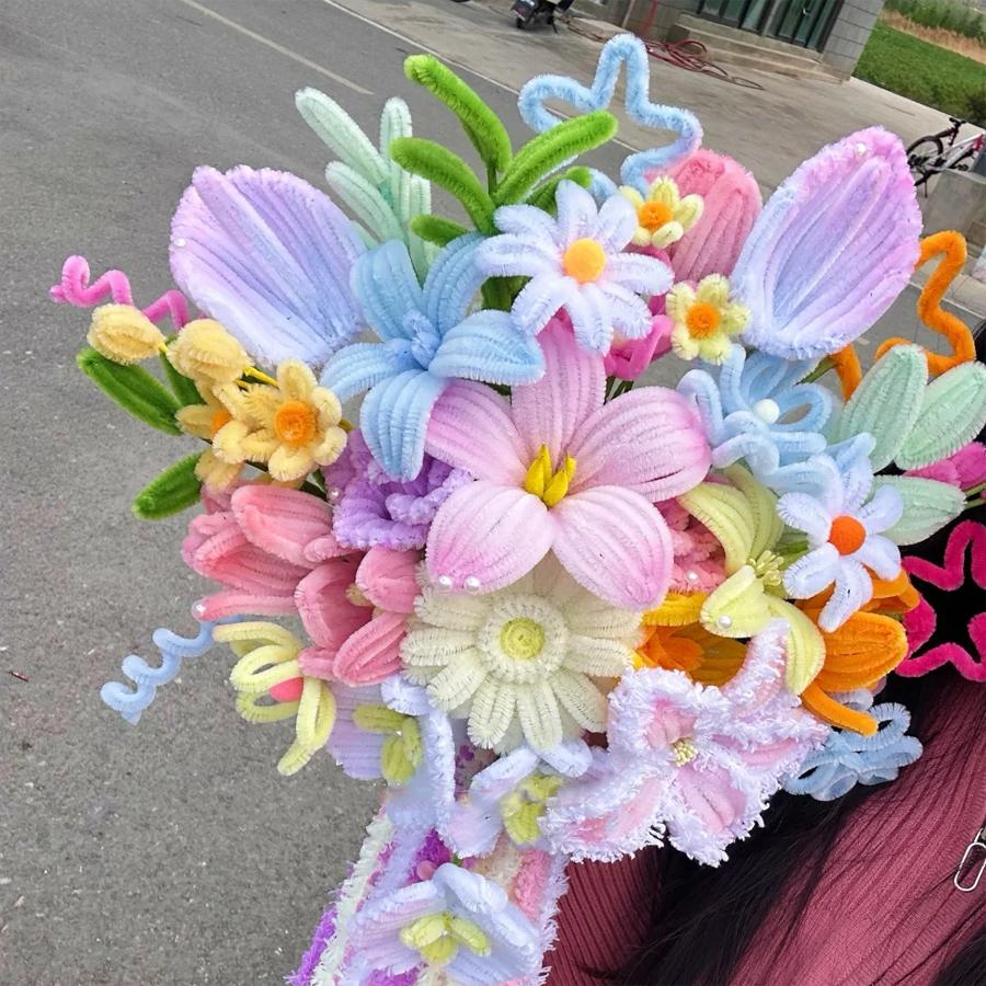 500/600 Pieces Pipe Cleaners Chenille Stems 12 Inch Craft Supplies Bulk for DIY Art and Craft Projects Creative Gift