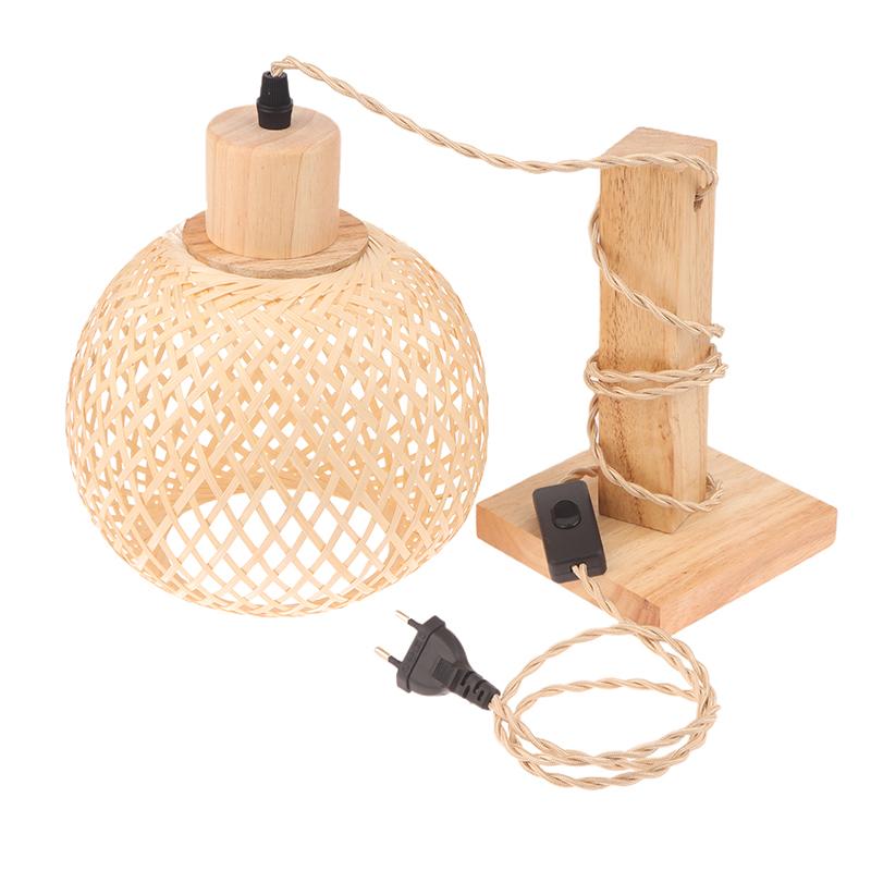

Бамбуковий ліхтар настінний світильник Натуральний ротанг Плетений E27 Ретро конопляна мотузка Люстри Ручної роботи Бамбуковий настінний світильник для кімнати Декор Світильники