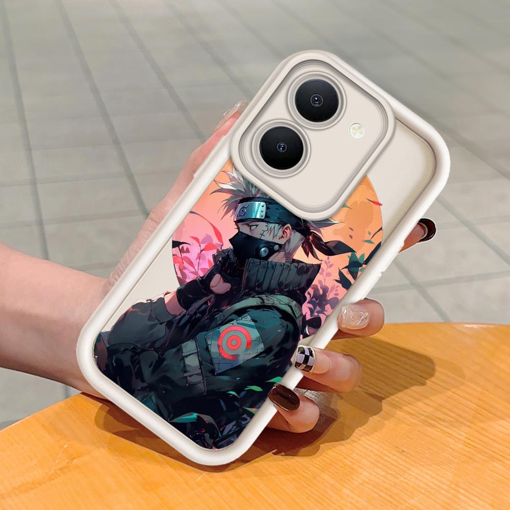 Soft Silicone Square Ladder Printing Pattern Phone Casing Full Cover Camera Shockproof Protection Rubber Case for Vivo