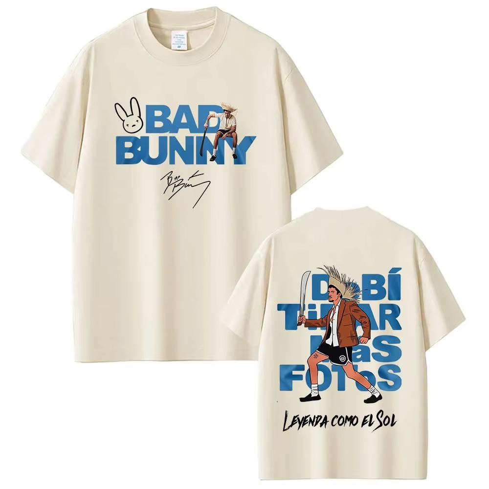 

Репер Bad Bunny Тур 2026 Debi Tirar Mas Fotos DTMF Мерч Футболки Чоловіча Мода Хіп-Хоп Поп Музика Футболки з коротким рукавом Вуличний Стиль M