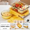 ZISIZ Glass Lunch Box Set with Insulated Bag