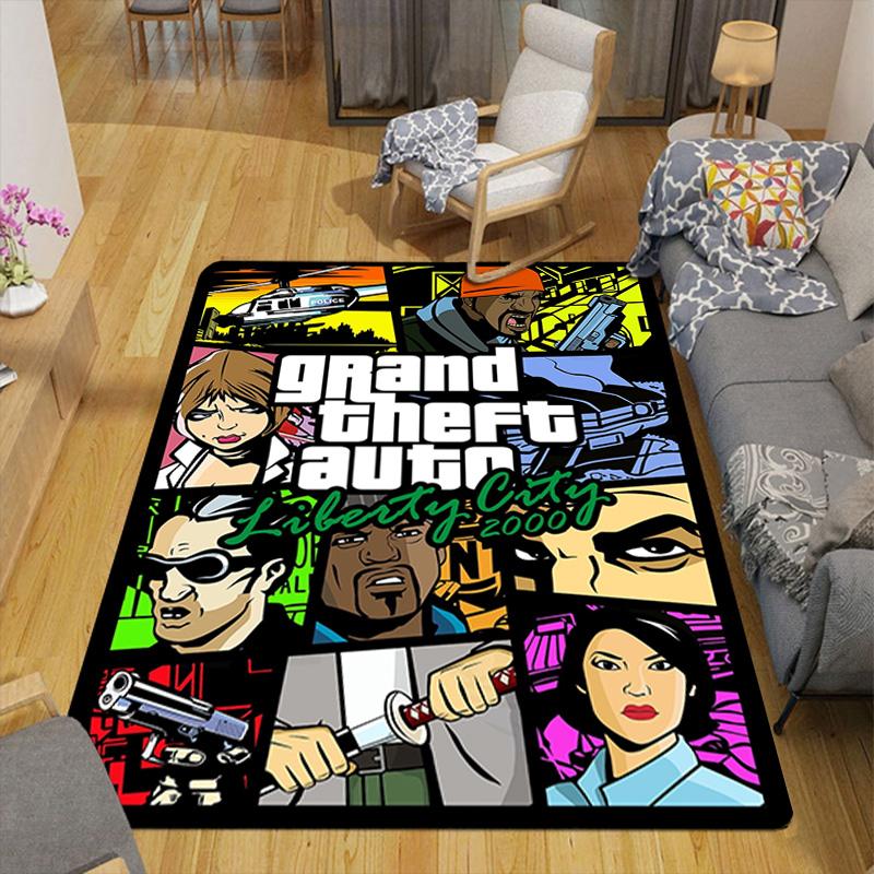 GTA Teppich Bodenmatte für Wohnzimmer oder Schlafzimmer Weicher und Bequemer Teppich ein Geschenk für Geburtstag und Feiertag.MFF0918544