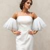 Detachable Tulle Puff Sleeve Arm Warmers – Off-Shoulder Bridal Accessory for Wedding, Photo Shoot & Evening Gown