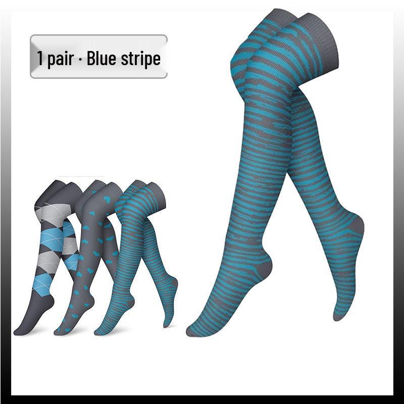Elastic Over-the-Knee Compression Sports Socks for Men and Women - Cross-Knee Muscle Strength and Support