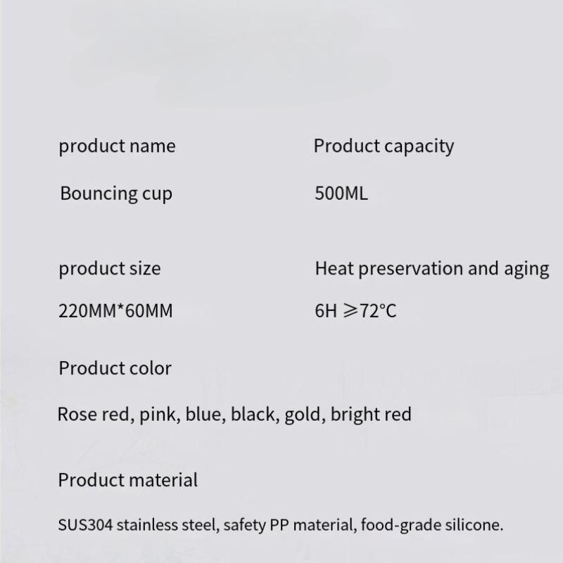 Creative Bounce Cup 304 Stainless Steel Thermos Cup Double-layer Car Business Gift Insulation Water Cup