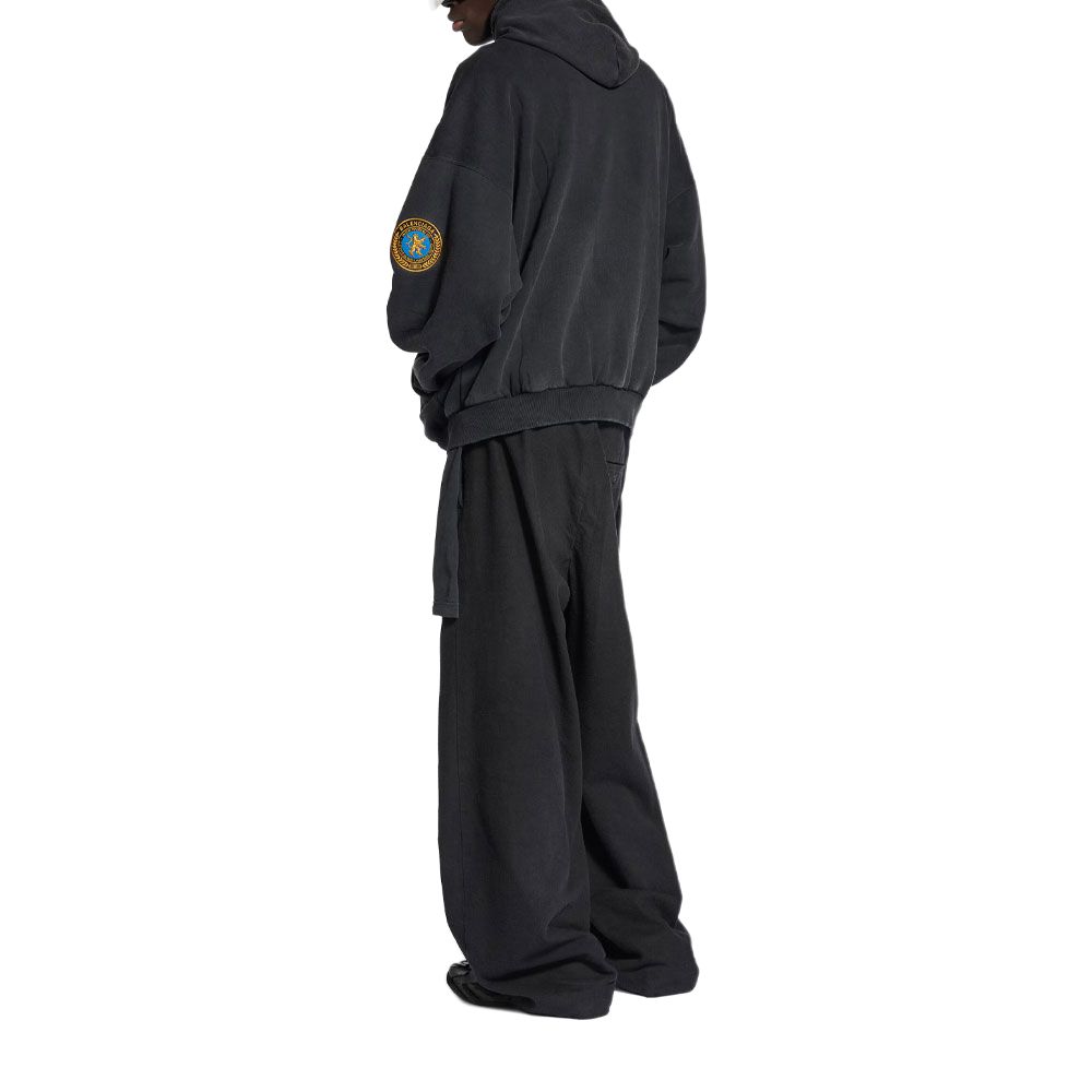 Balenciaga Uniform Patch Zip Up Hoodie 826162TSVH31041