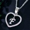 Stunning 26 Letters Heart Love Crystal Women Silver Plated Chain Necklace Jewelry For Meaningful Connections