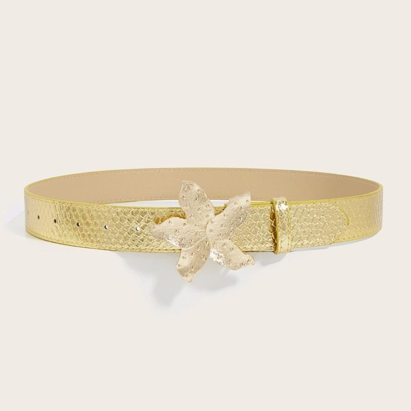 Elegant Heart Wing Buckle Belt for Lady Casual Wear Belt for Jeans Pants Eye Catching Waistband Fashion Accessories
