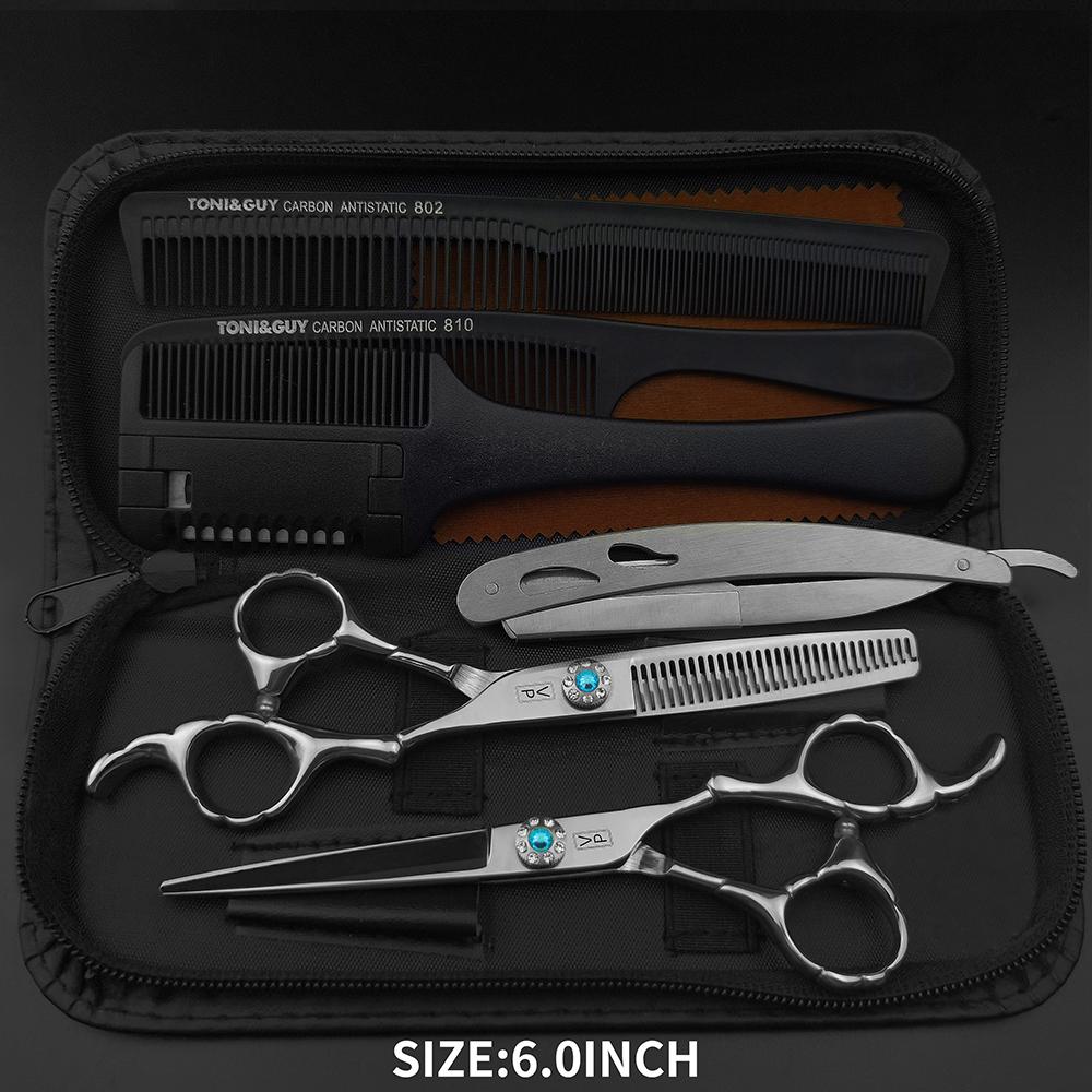 VP Professional Hairdressing Scissors Barber Set 5.5 6.0 Hairdresser Hair Beauty Scissors Set Corte de Cabelo Desbaste Ferramentas de Salão
