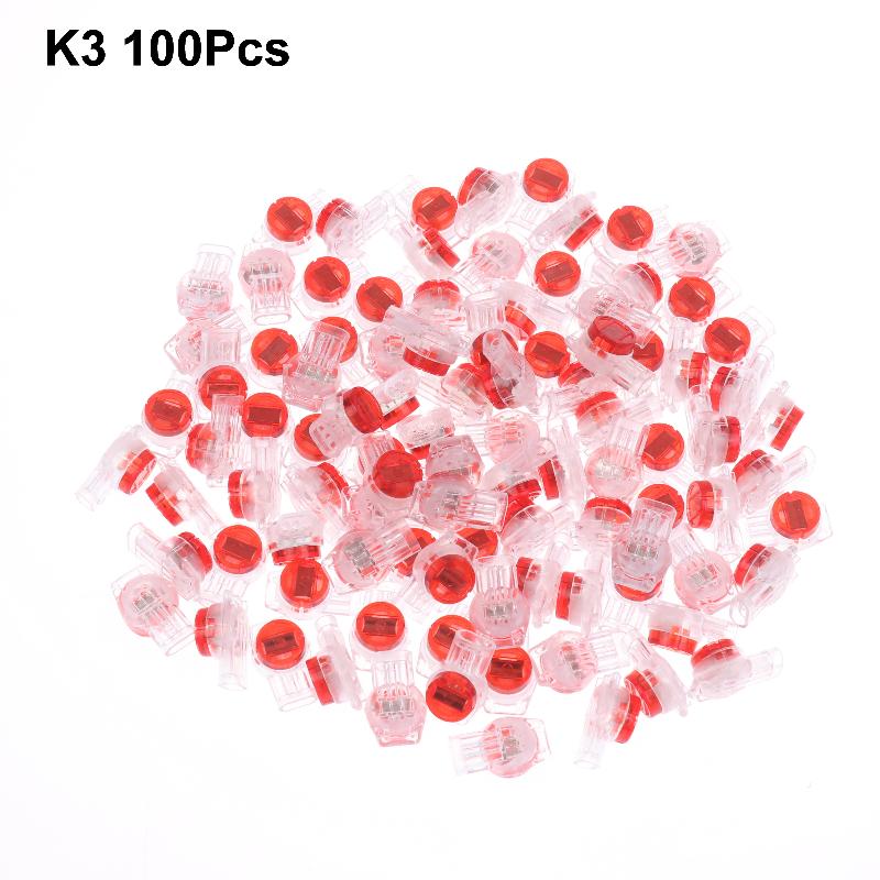 100 Pcs/Pack K1 K3 Connector Crimp Terminal Wire Connection Rj45 Ethernet Cable Connector Telephone Line Terminal