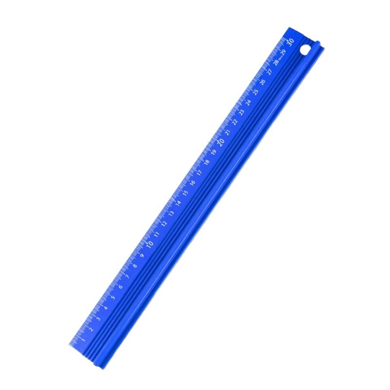 Strong Metal Ruler with Protective Edges Aluminum Straight Edges Ruler Ideal for Carpenter Designers & School Use