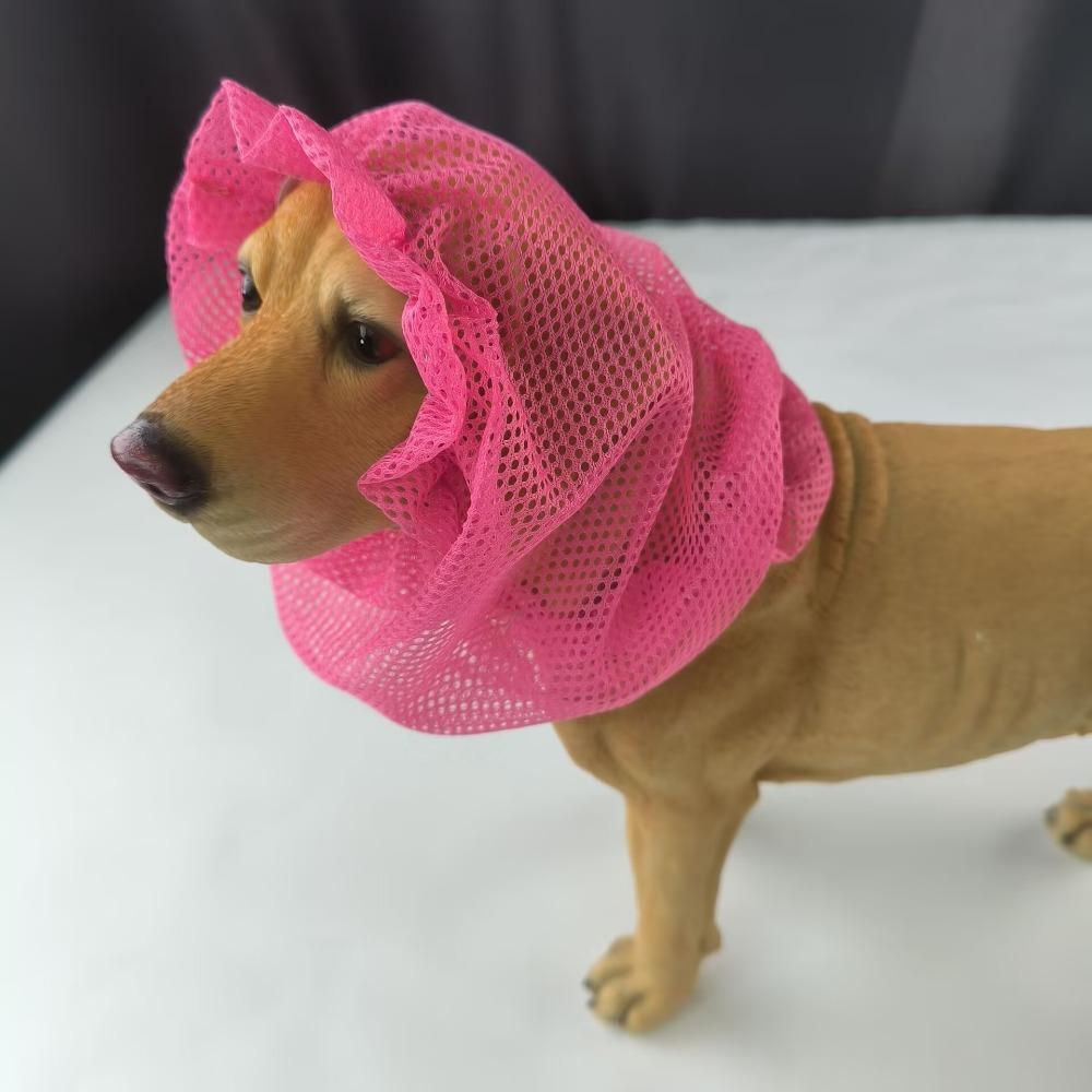 

Anti-mosquito Dog Ear Cover Breathable Ear Protective Cover Pet Dog Earmuffs Ear Protection S розовый