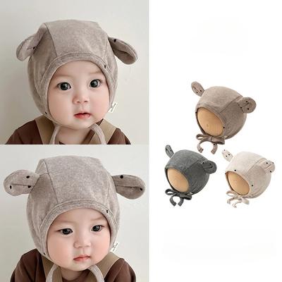 Roztomilé rekvizity pro fotografování novorozenců, čepice pro chlapce a dívku, roztomilá kreslená čepice s medvědími ušima pro batole, měkká bavlněná rekvizita pro fotografování kojenců