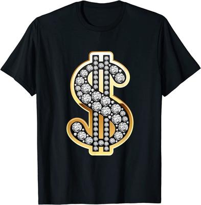 Dollar Sign Gold Diamond Bling Unisex T-Shirt