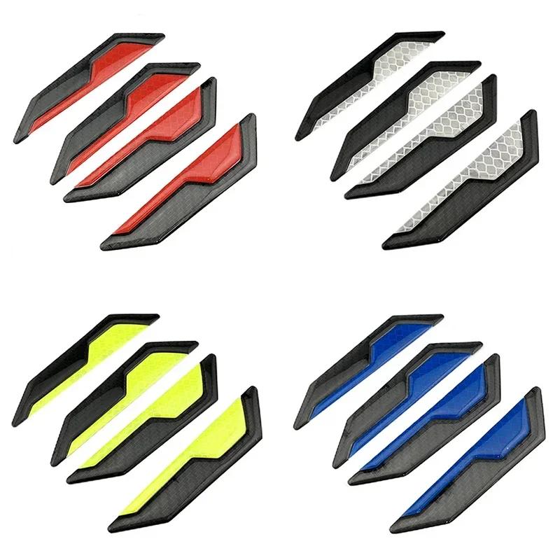 Striscia Anticollisione Universale per Portiera Auto 4 Pezzi Adesivi per Carrozzeria Adesivi Riflettenti di Avvertimento Decorativi Antigraffio Modificati