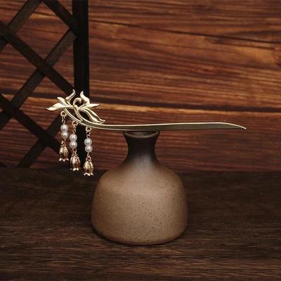 Elegancki Styl Starożytny  Wysokiej klasy Stop Hanfu  Chwost  Krok Potrząsający  Codzienna Spinka do Włosów Nakrycie Głowy Kostiumu Starożytnego  Akcesoria do Koka