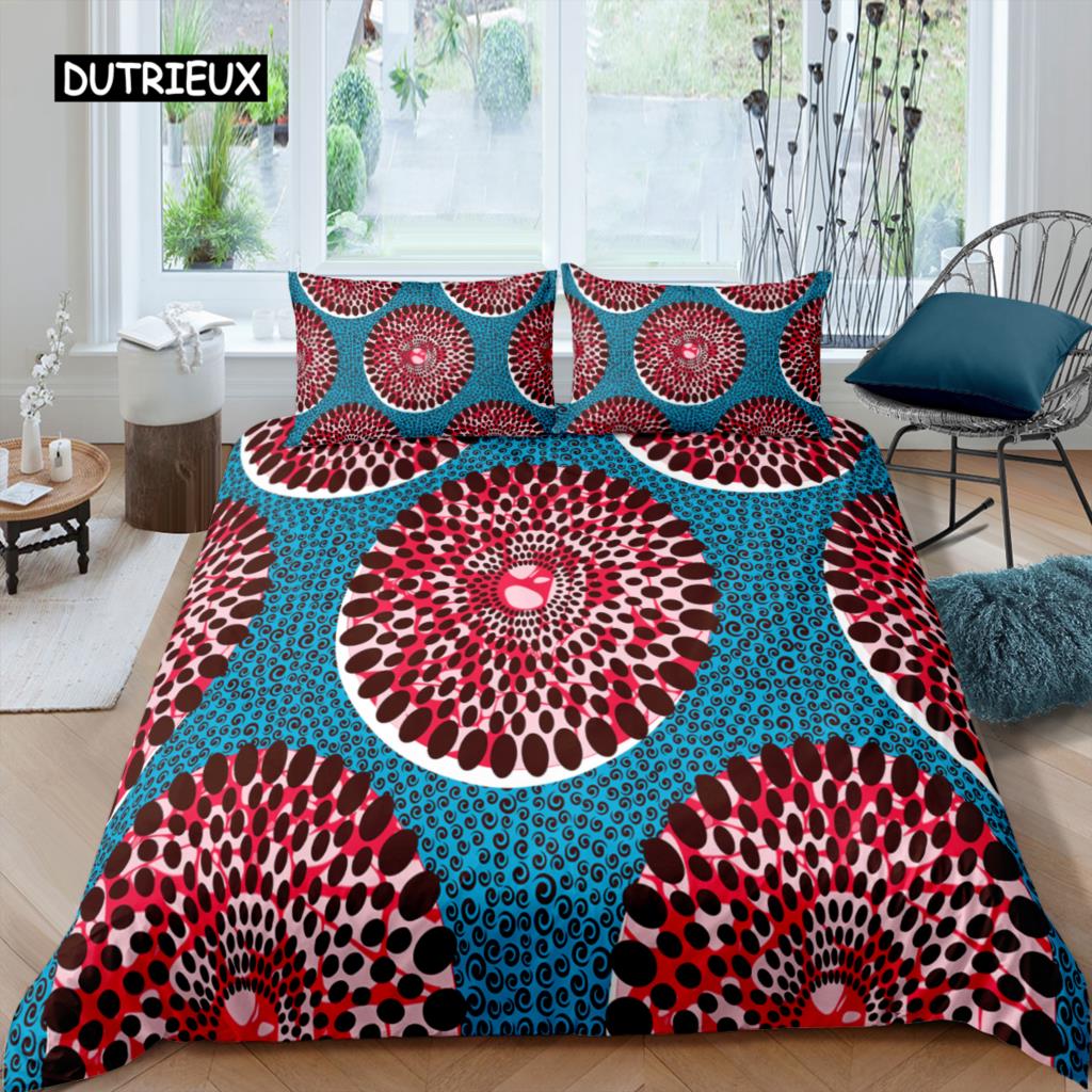 Exotic Geometric Duvet Cover Set Luxury Mandala Bedding Set Colorful Abstract Art Polyester Quilt Cover Queen Comforter Cover