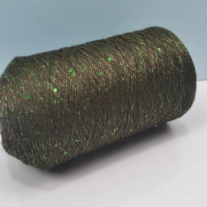 Glitter Mulberry Silk Cotton Thread 500g/Roll Glitter Bead Silk Lace Thread Soft Silky Spring/summer DIY Hand-woven Thread